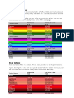 CSS Colour Codes