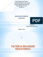 FACTORI AI INCLUZIUNII EDUCAŢIONALE Educatie Integrata