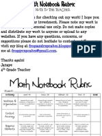 Math Notebook Rubric