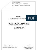 Recuperator de Caldura Utcn