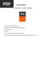 Bohm, David - A totalidade e a ordem implicadas