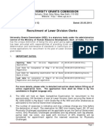 UGC LDC Recruitment 2013