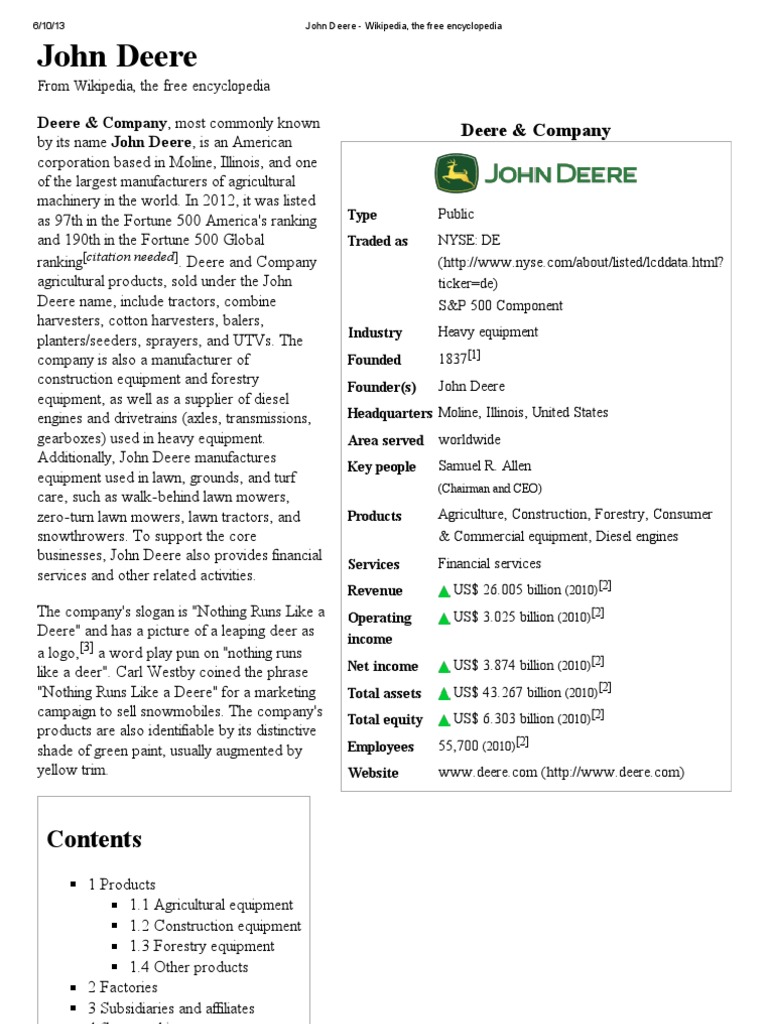 John Deere Wikipedia >> John Deere Wikipedia The Free Encyclopedia Tractor John Deere Wikipedia >> John Deere Wikipedia The Free Encyclopedia Tractor
