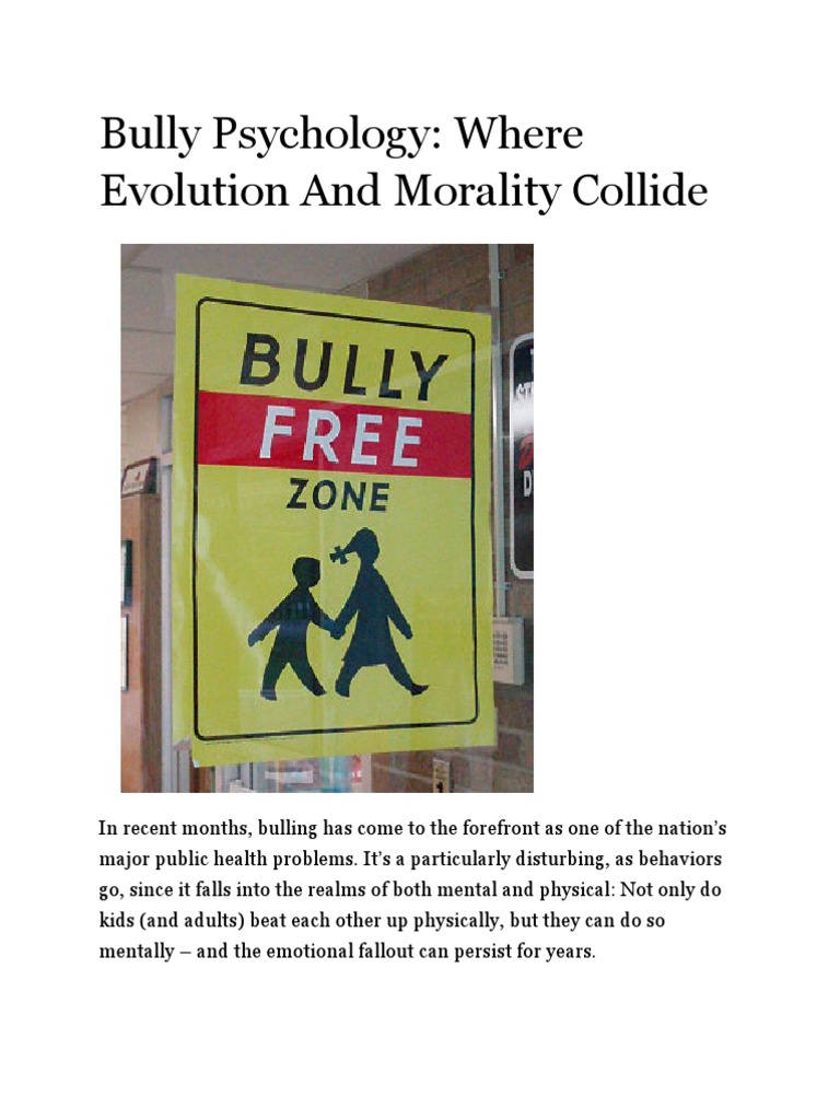 Bully Psychology Profile _ Deconstructing bullying roles: A ...
