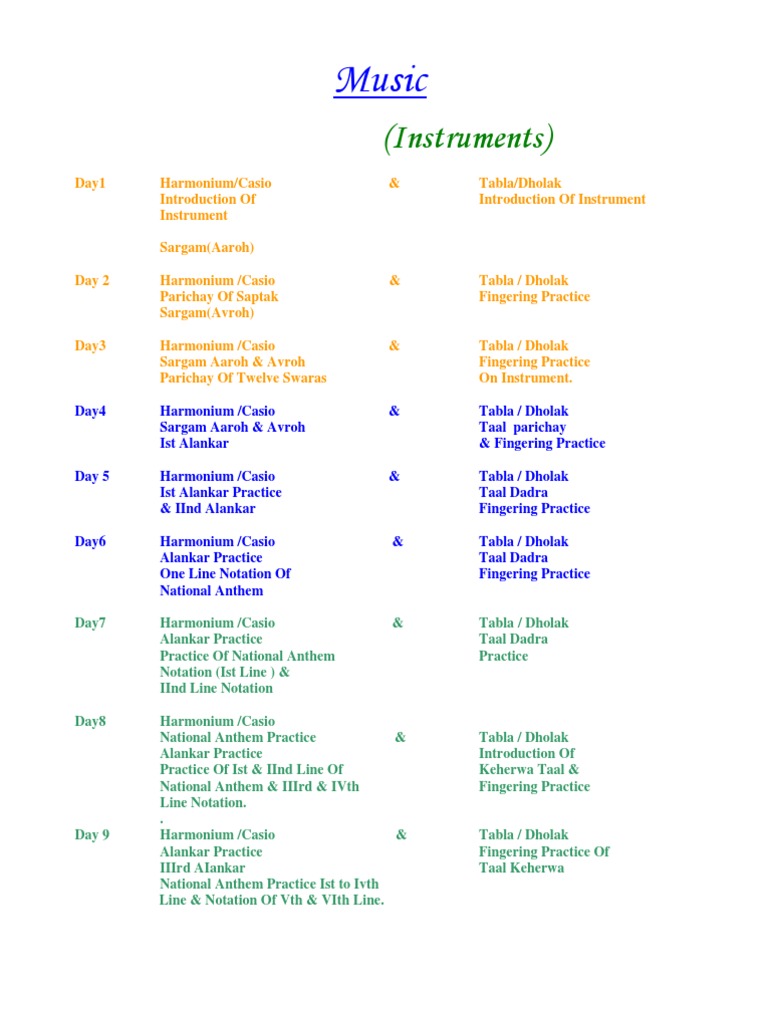 Instrumental Music | PDF