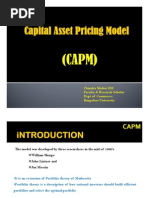 (CAPM) (CAPM) : Chandra Shekar BM Faculty & Research Scholar Dept of Commerce, Bangalore University