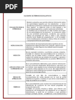 Glosario de Términos Evaluativos