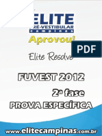 Elite Resolve Fuvest2012 2aFase ConhecimentosEspec
