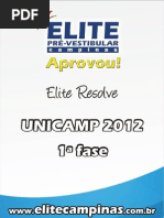 Elite Resolve Unicamp 2012-1a Fase