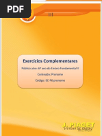 EC - 6º ano - Português -  Pronome