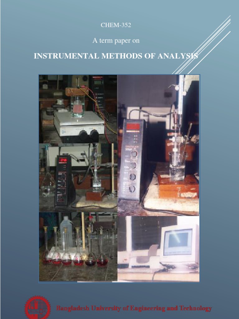 Instrumental Methods of Analysis Analytical Chemistry Titration