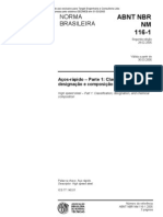 ABNT NBR 116 - Acos-Rapido - Classificacao Designacao E Composicao Quimica