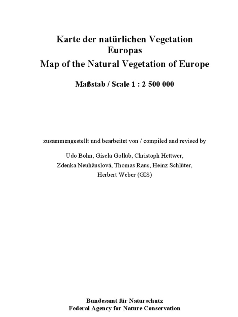 Karte der natürlichen Vegetation Europas
