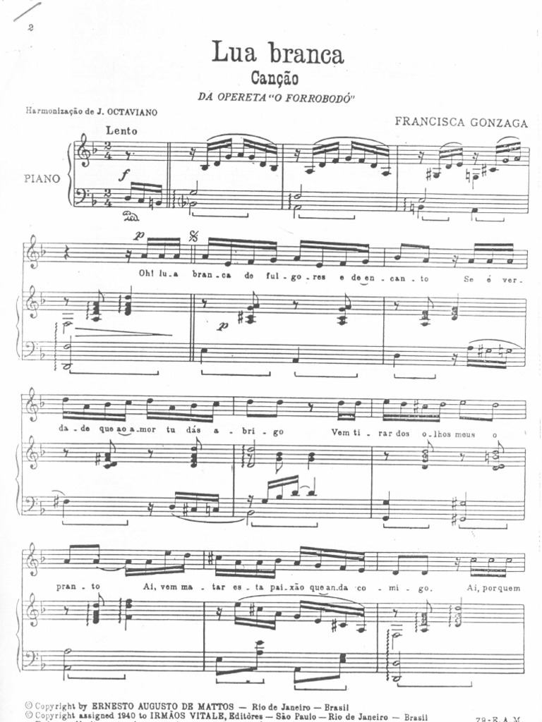 Lua Branca Canto Piano | PDF