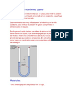 Cómo Hacer Un Manómetro Casero