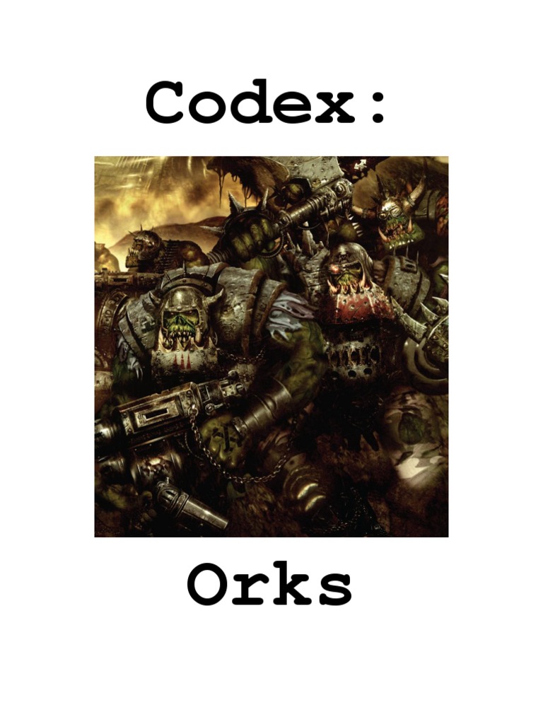Codex Orks PDF Armour Military Science