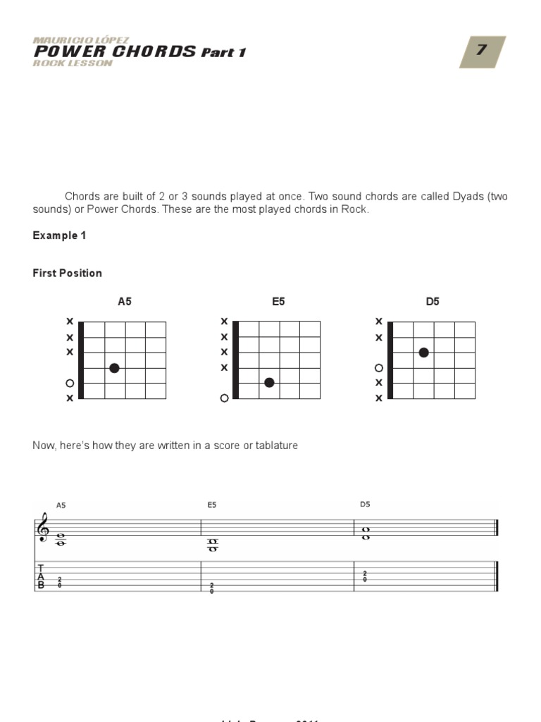 007 Power Chords Parte 1 | PDF | Irish Musical Instruments | Music Theory