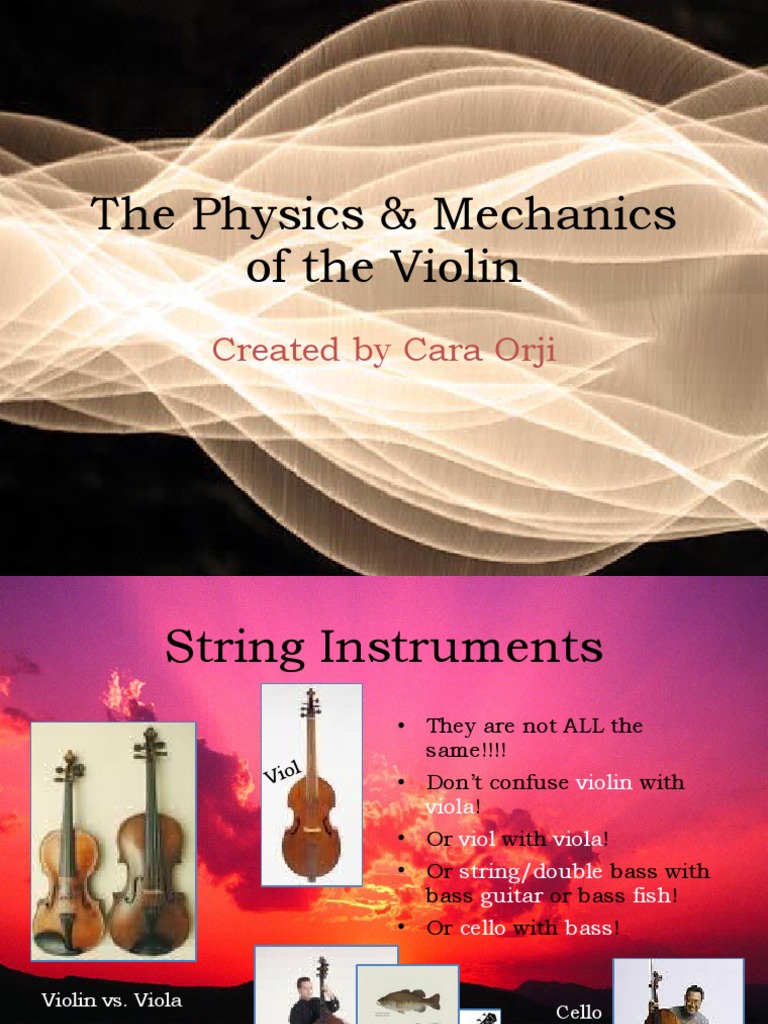 The Physics & Mechanics of the Violin Violin Double Bass Free 30