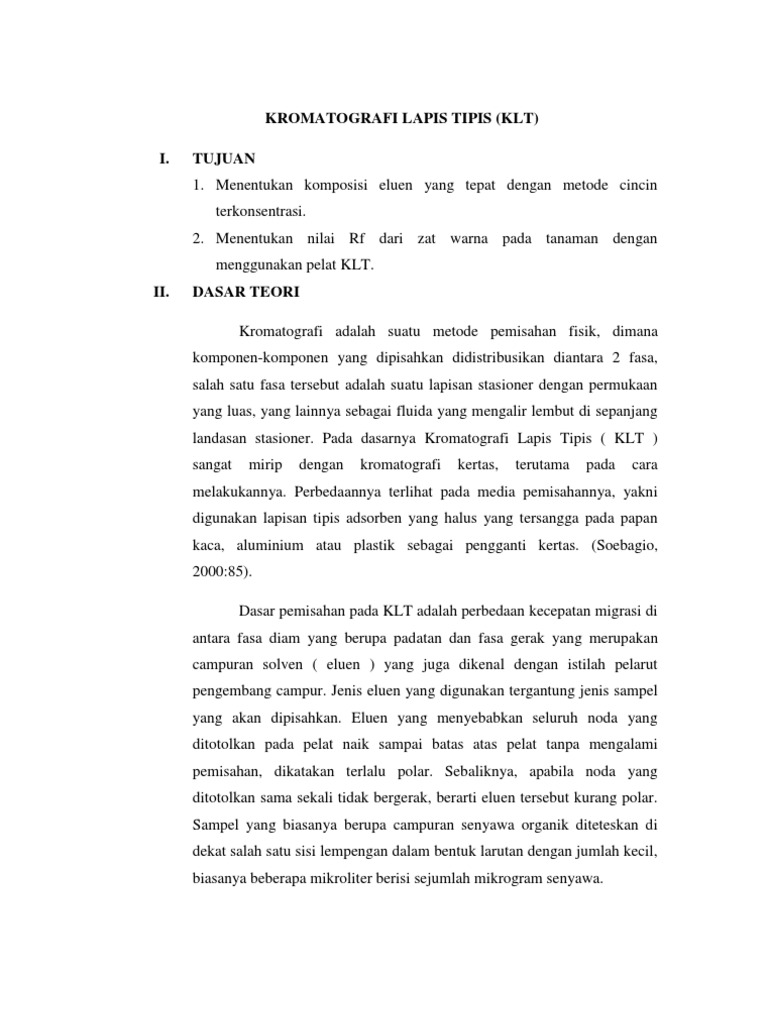 Laporan KLT | PDF