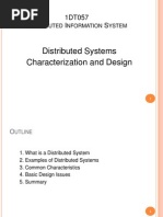 Distributed Systems Characterization and Design