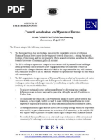 EU Council Conclusions 22nd April 2013