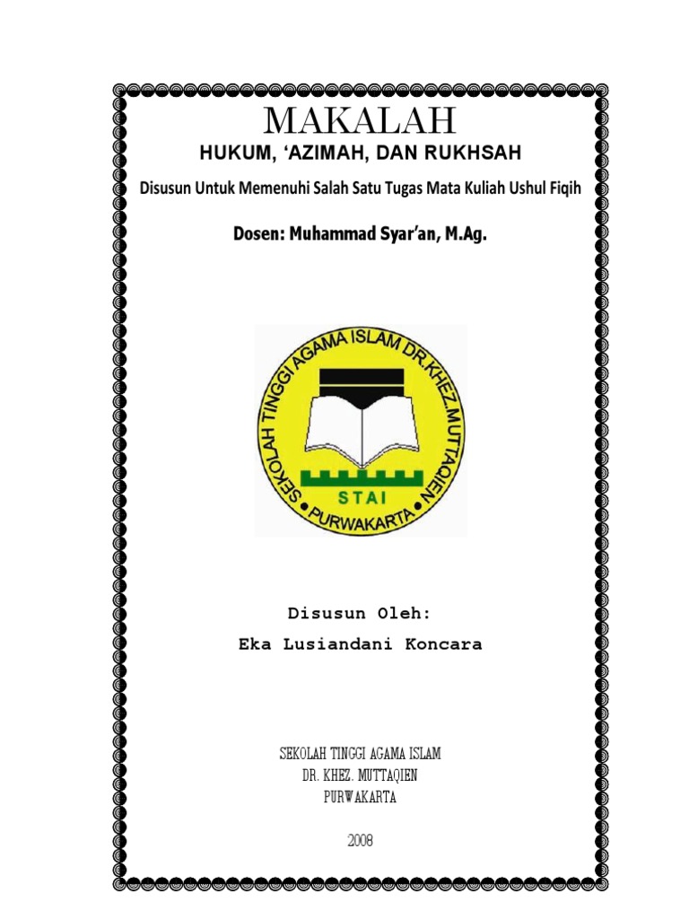Hukum Azimah dan Rukhsah dalam Fikih | PDF