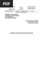 Assembly of the Union Twenty-first Ordinary Session 26 - 27 May 2013 Addis Ababa, Ethiopia