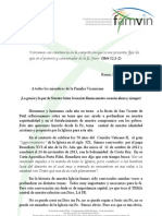 FE - Carta Del Superior General de La Congregación de La Misión