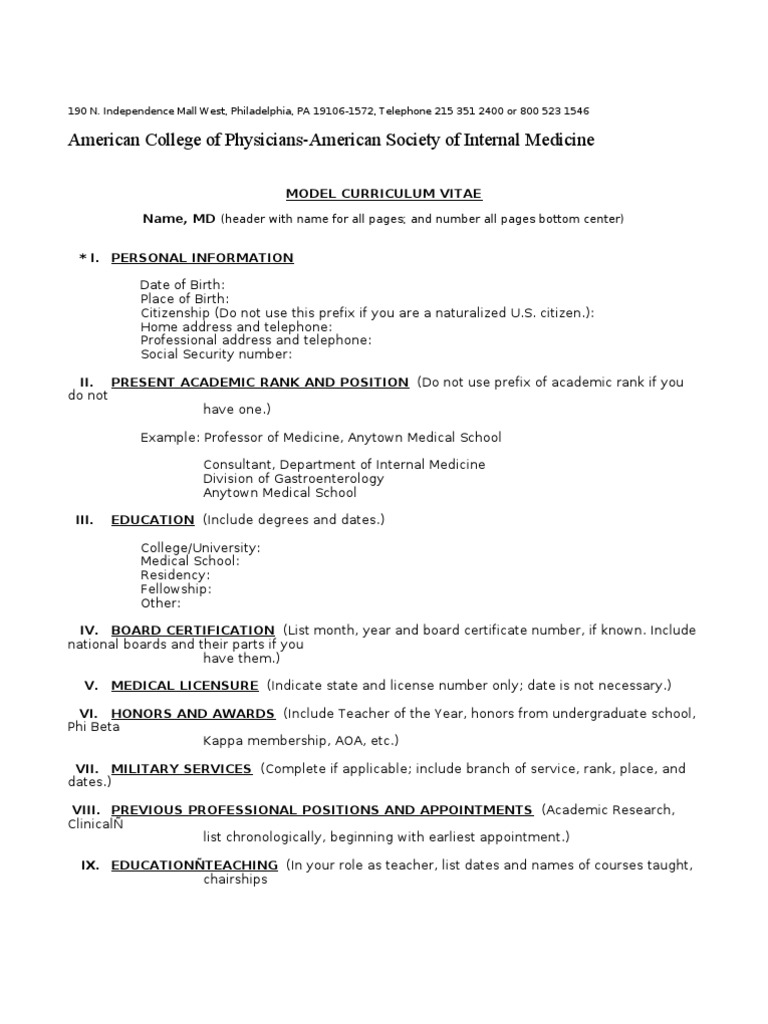 ACP Model CV Template | PDF