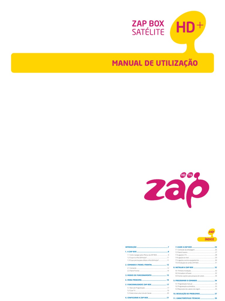 Guia Completo da ZAP BOX: Funcionalidades e Uso | PDF | HDMI | Vídeo
