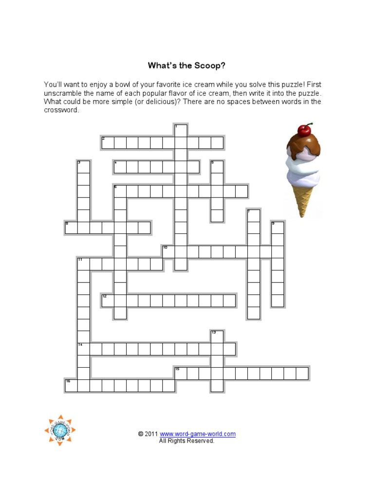 free easy crossword puzzles scoop