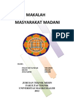 Makalah PPKN Masyarakat Madani