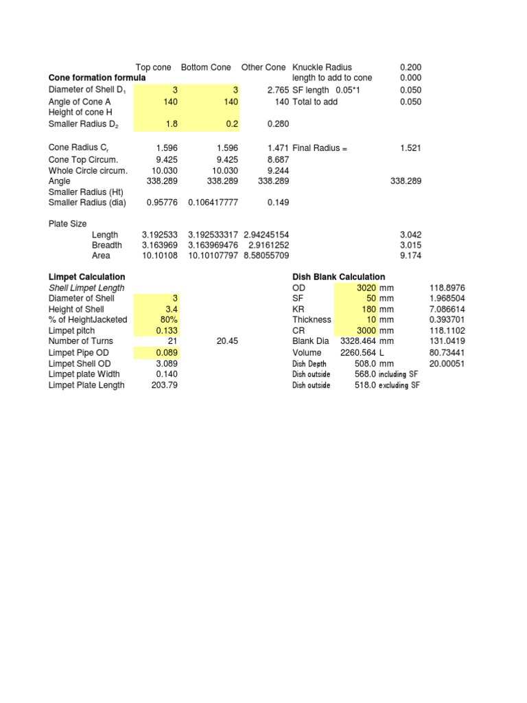 Cone Fabrication and Calculation Guide | PDF | Teaching Methods ...