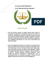 La Loi de La Liberte Naturelle Et Les Bases Du Tribunal de Droit Coutumier V2-1