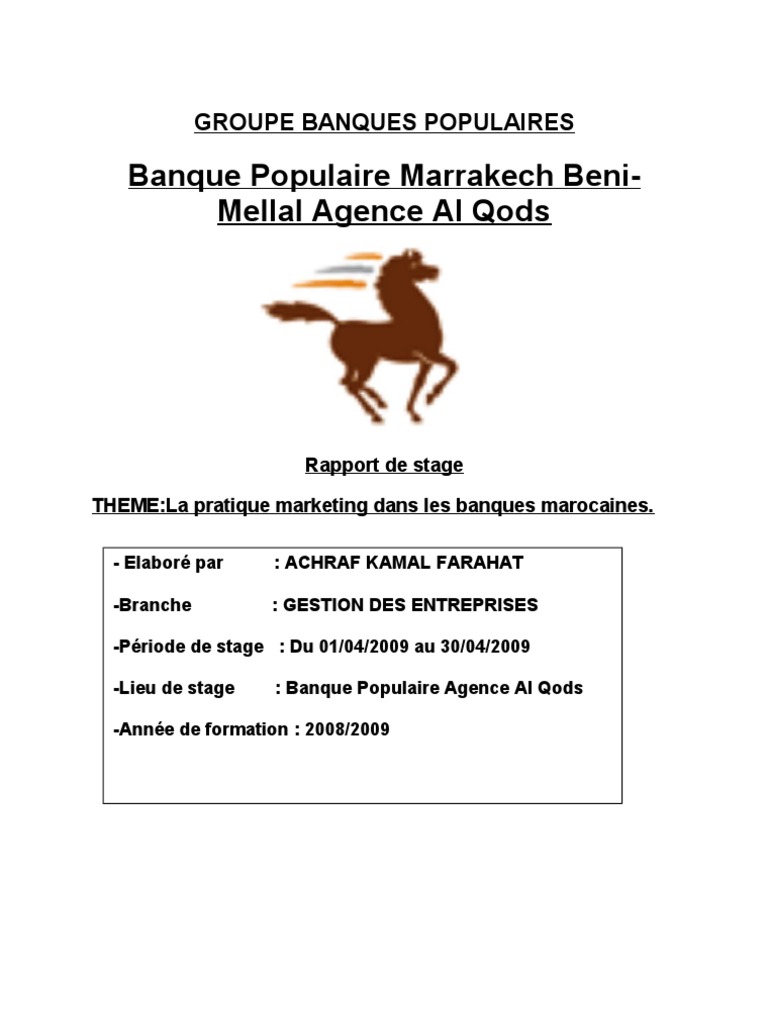 Rapport de StageBanque Populaire 1