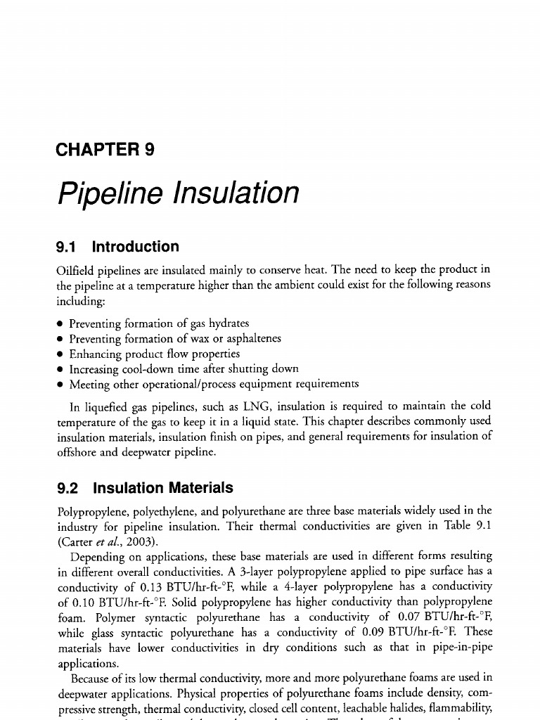 Pipeline Insulation Techniques and Materials | PDF | Thermal Insulation ...