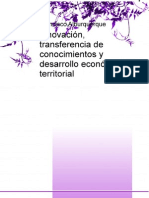Innovacion Transferencia de Conocimientos y Desarrollo Economico Territorial