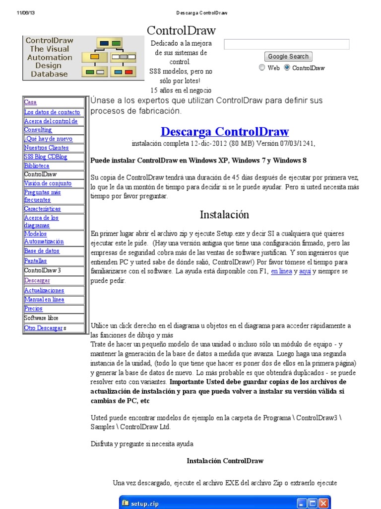 Guía de instalación de ControlDraw | PDF | Windows 8 | Microsoft Windows