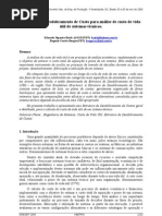 análise de custo de vida