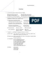 Harvard Linguistics 110 - Class 14 Morphology I