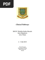 Download Dody Firmanda 2013 - Clinical Pathways RSUD Wahidin Sudiro Husodo Mojokerto Jawa Timur 2-3 Juli 2013 by Dody Firmanda SN147112071 doc pdf
