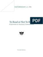 To Read or Not To Read: National Endowment Arts