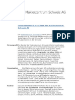 Unternehmens-Fact-Sheet Der Maklerzentrum Schweiz AG