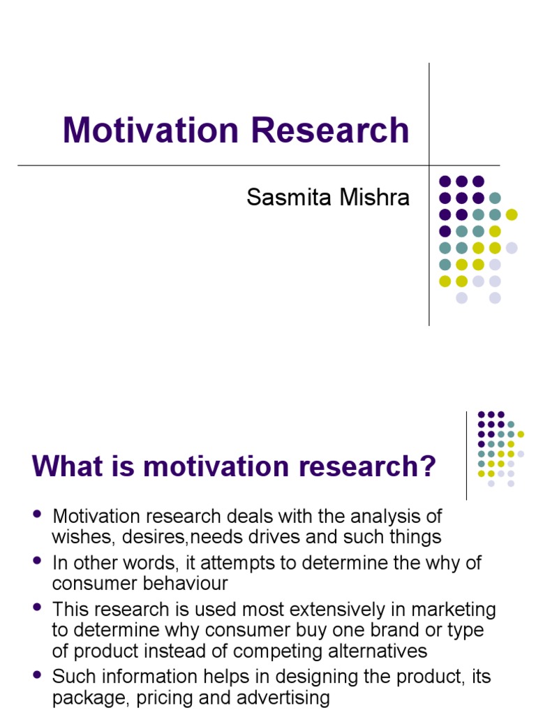motivation in a research paper