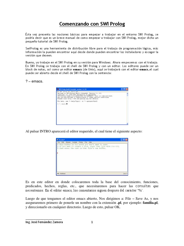 Tutorial básico de SWI Prolog | PDF | Áreas de informática ...