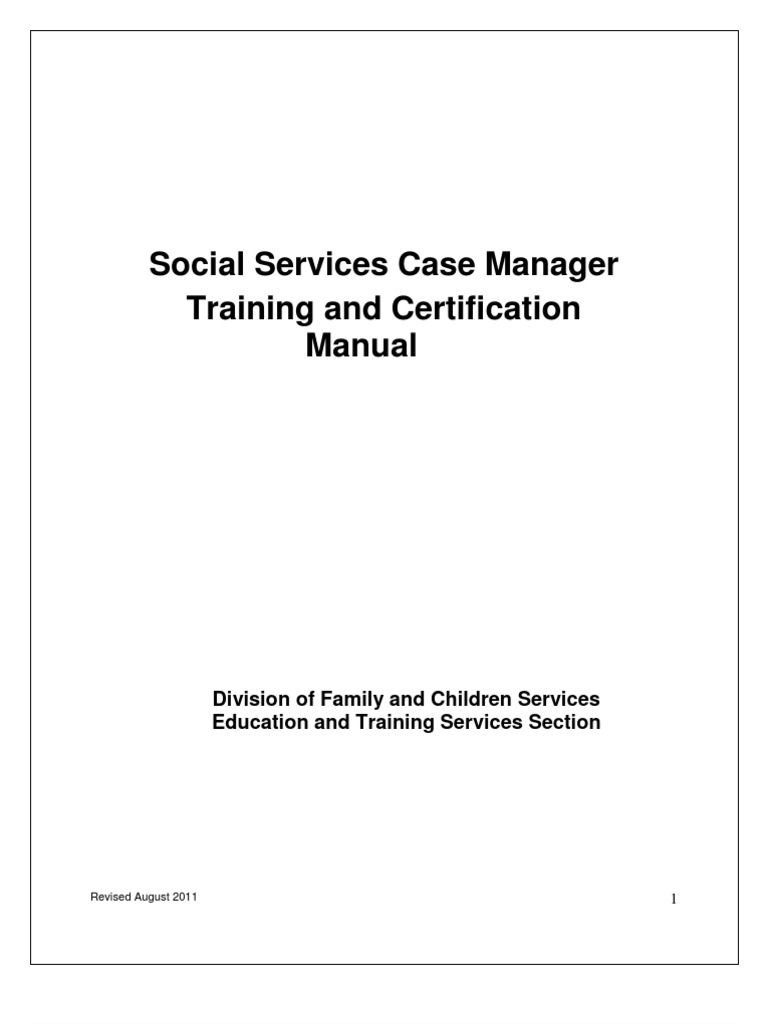 Case Manager Training Certification Manual PDF Child Abuse Child