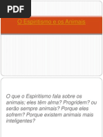 O Espiritismo e Os Animais