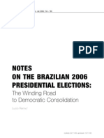Notes On The Brazilian 2006 Presidential Elections:: The Winding Road To Democratic Consolidation