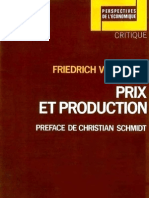 Friedrich HAYEK Prix Et Production
