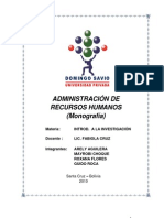 Monografia Adm de Recursos Humanos